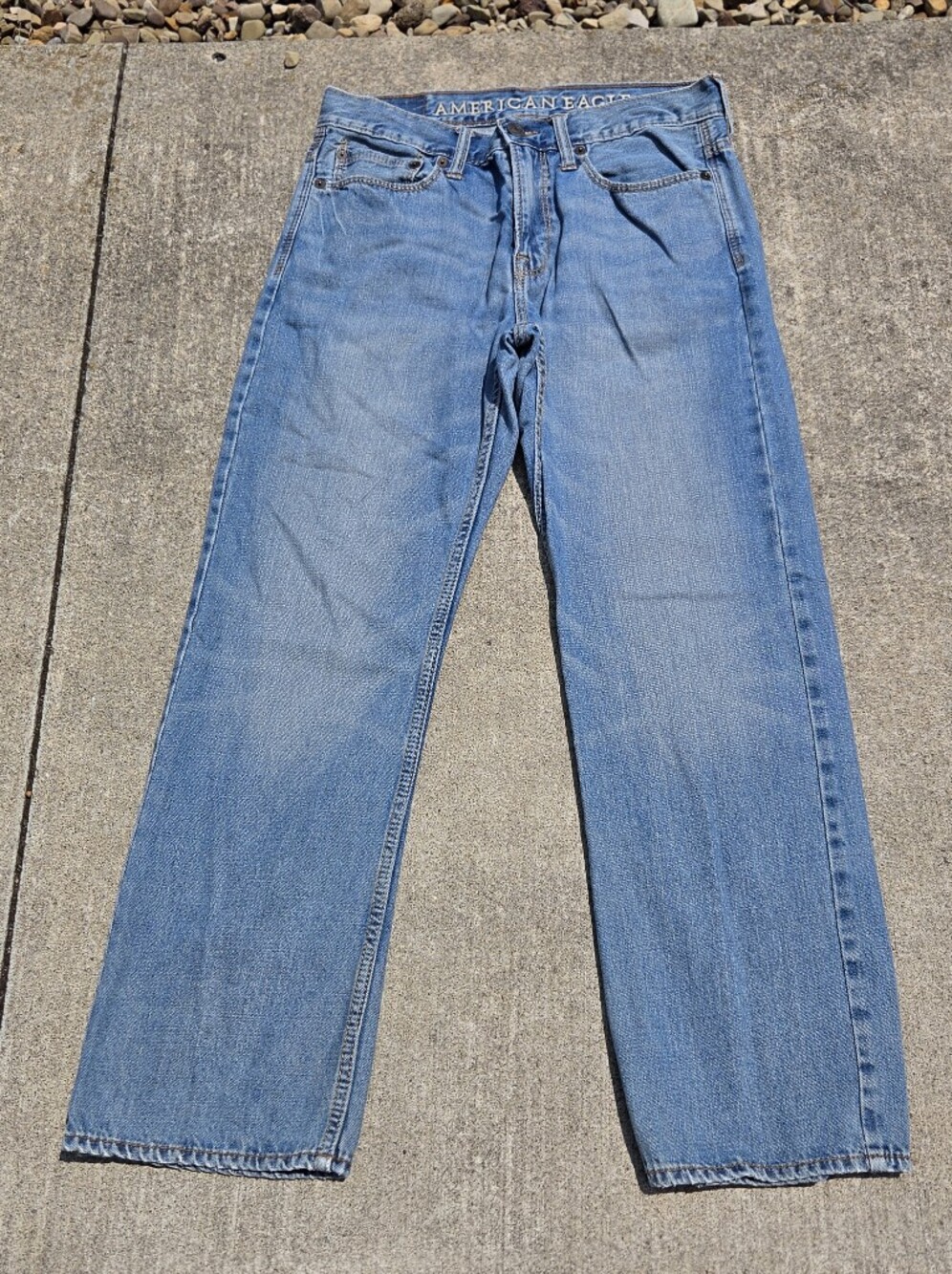 American Eagle Outfitters Classic Light Blue Men's Straight Relaxed Jeans 30×30